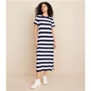 Lou & Grey Striped Navy and White Dress